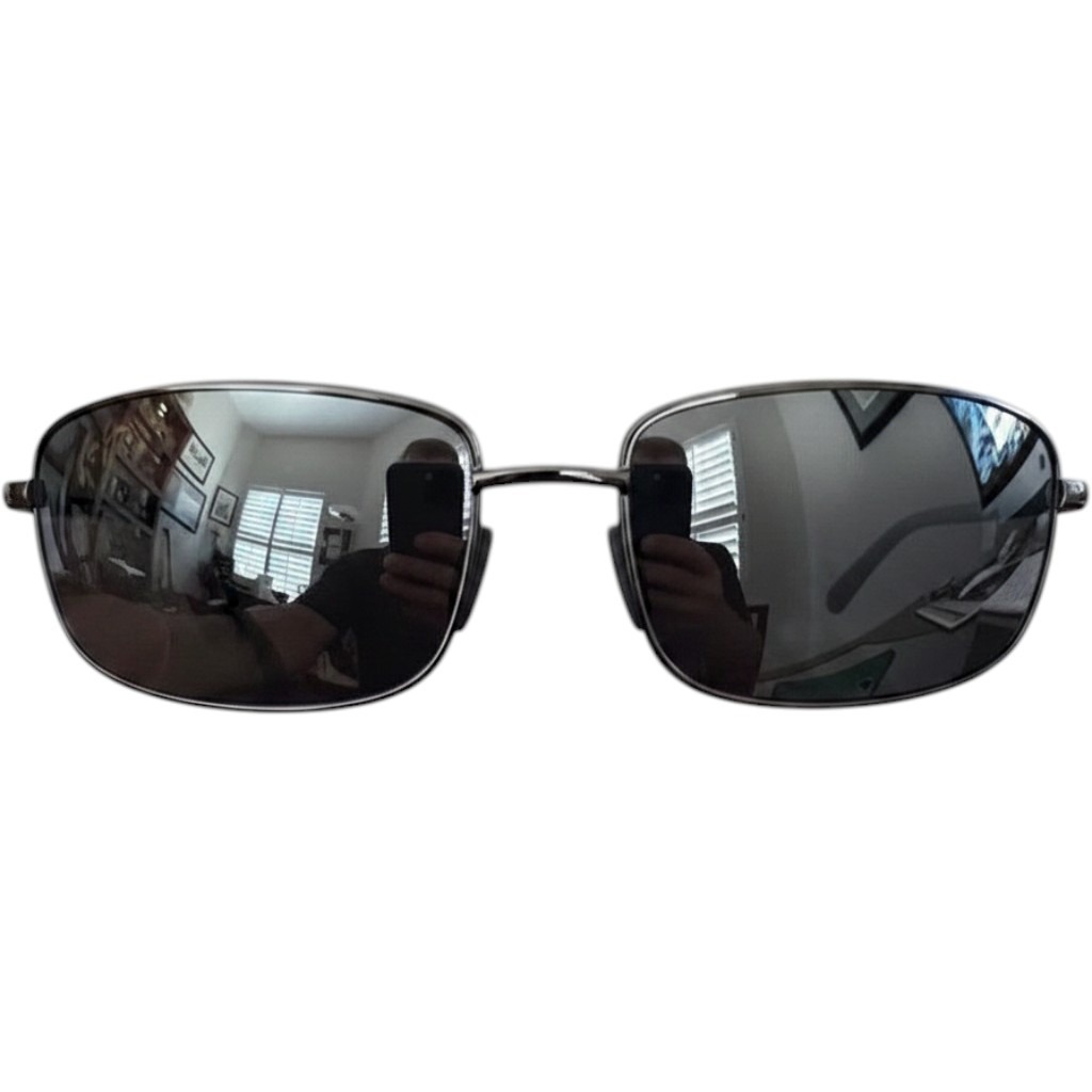 Maui Jim Sleek Sunglasses Mj-206-02 Gunmetal Grey Polarized Rectangular Mens